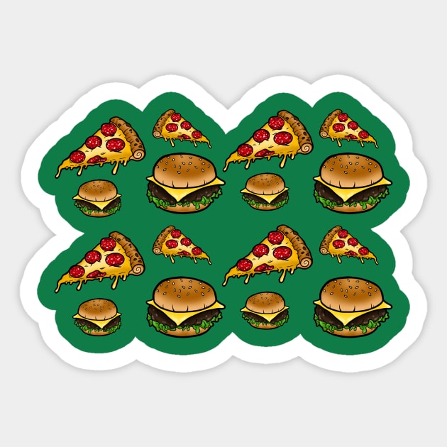 Fast Food Pattern Sticker by ReclusiveCrafts